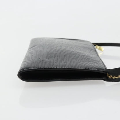 Louis Vuitton Pochette Accessoires Epi Leather, Black, Leather, Clutch