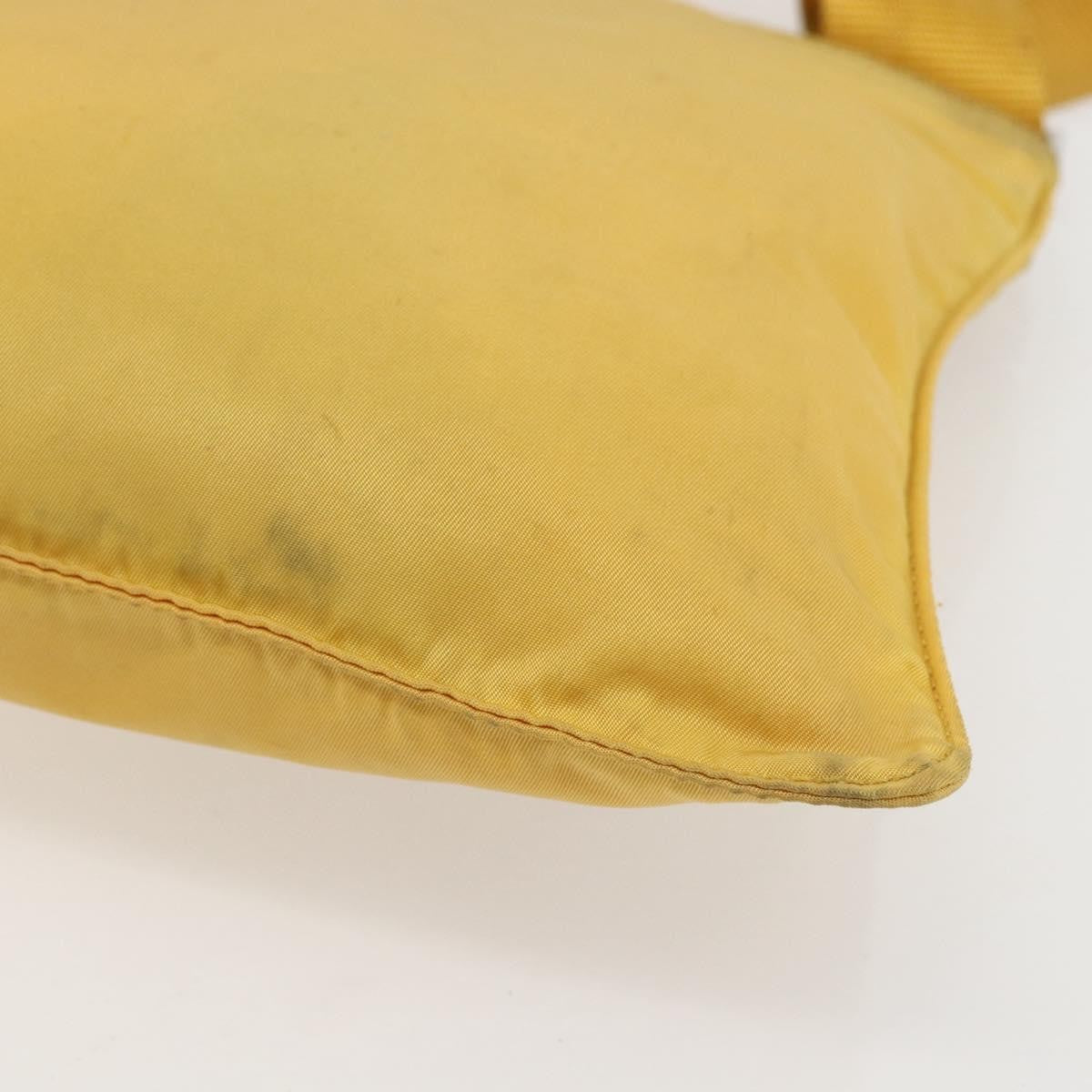 Prada Front Pocket Messenger Bag Tessuto, YELLOW, NYLON, Shoulder bag