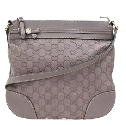 Gucci Mayfair Messenger Bag Guccissima Leather, PURPLE, LEATHER, Shoulder bag