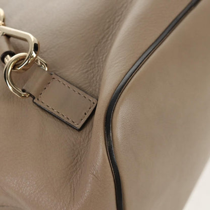 Chloe Faye Backpack Leather and Suede, BEIGE, LEATHER, Backpack