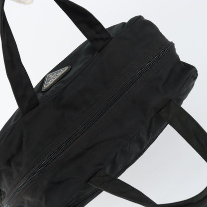 Prada Vintage Zip Handbag Tessuto, BLACK, NYLON, Handbag