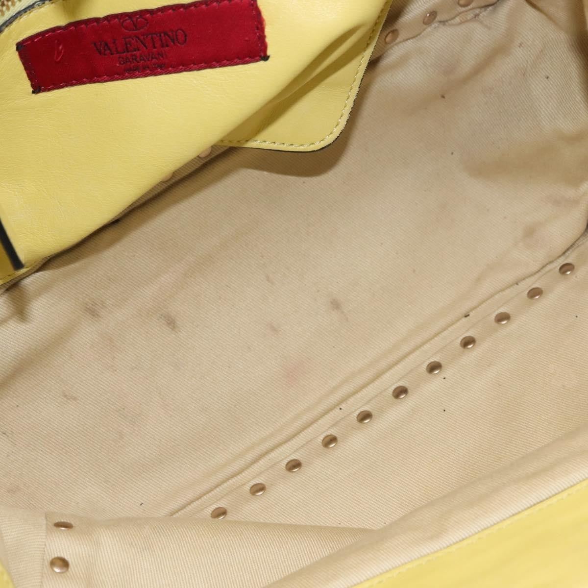 Valentino Garavani Rockstud Tote Soft Leather, YELLOW, LEATHER, Tote bag