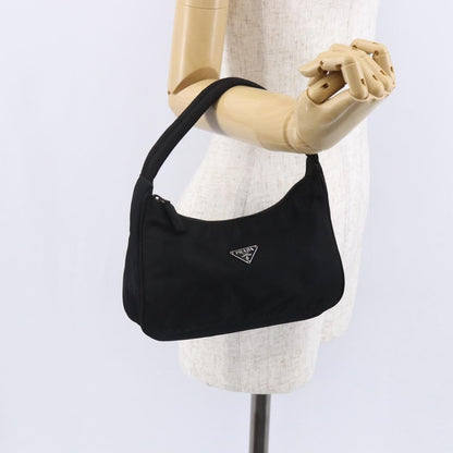 Prada Hobo Tessuto, BLACK, NYLON, Handbag