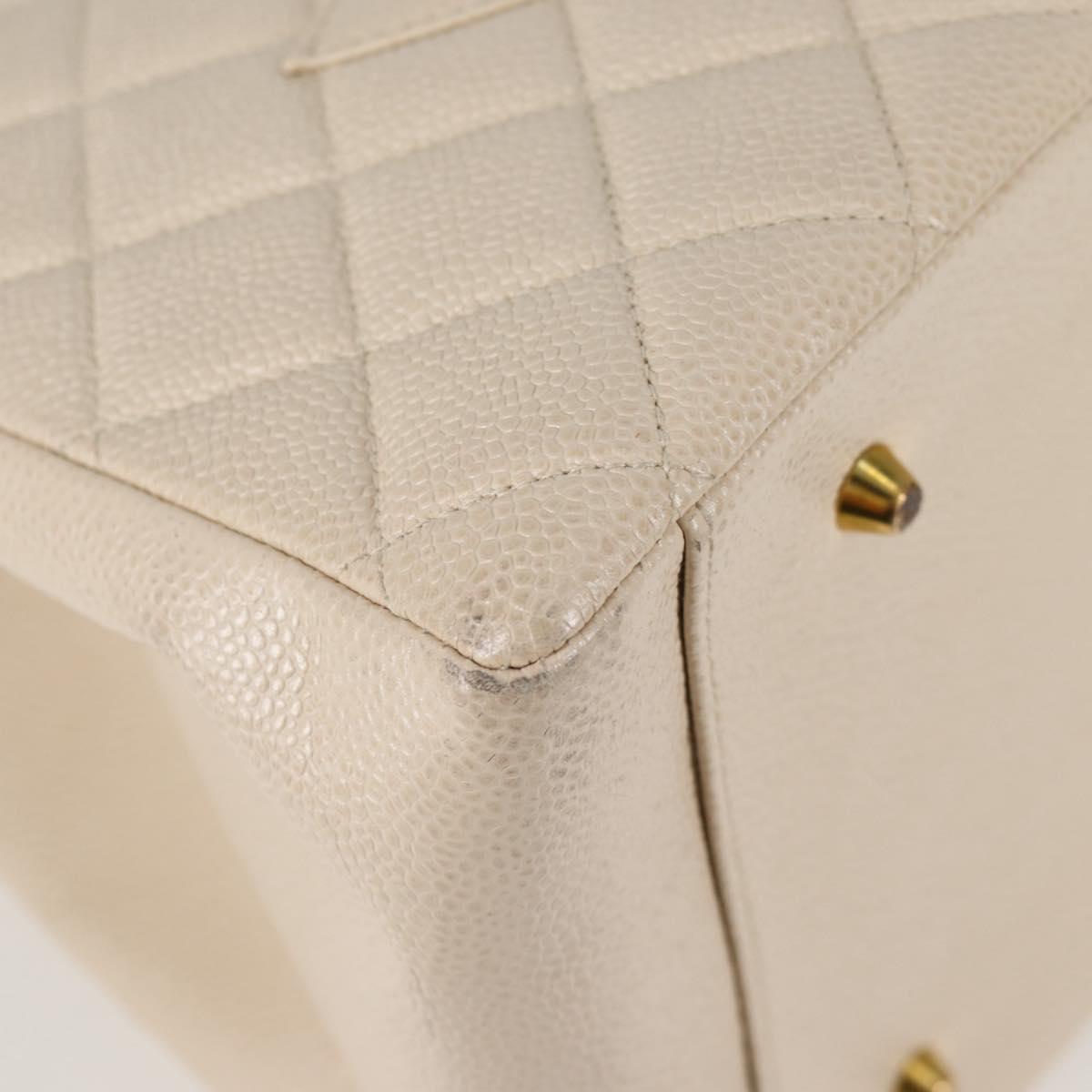 Chanel Vintage Grand Shopping Tote Quilted Calfskin, GOLD, LEATHER, Tote bag