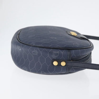 Christian Dior Vintage Honeycomb Shoulder Bag Canvas, NAVY, CANVAS, Shoulder bag