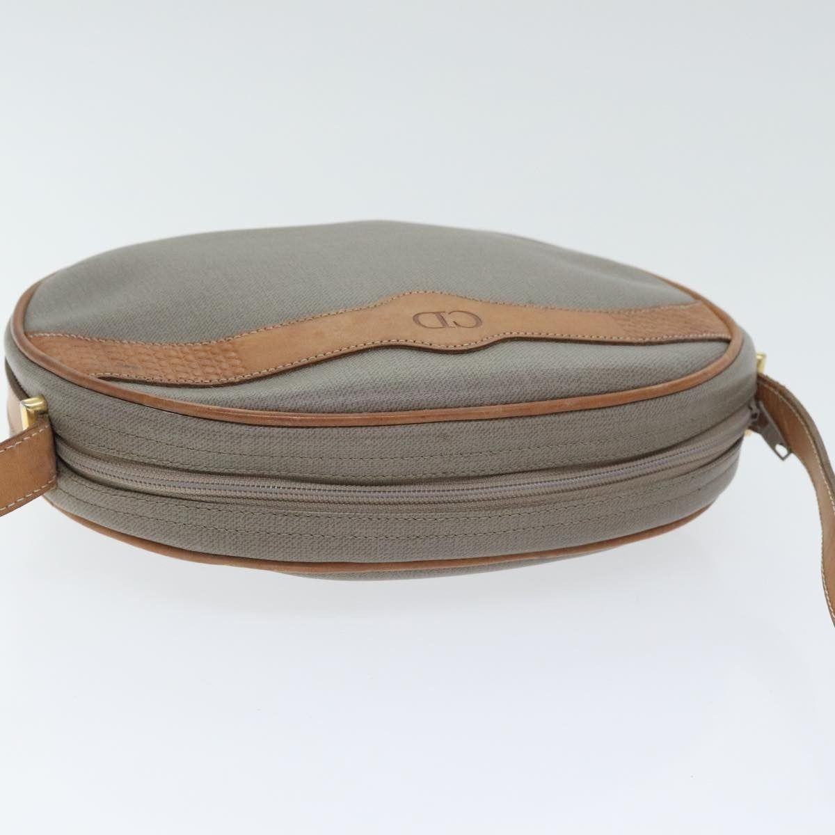 Christian Dior CD Shoulder bag Canvas and Leather, GRAY, CANVAS, Shoulder bag