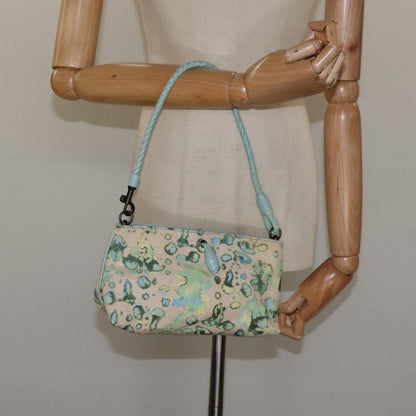 Bottega Veneta Vintage Shoulder Bag Canvas, GREEN, CANVAS, Shoulder bag