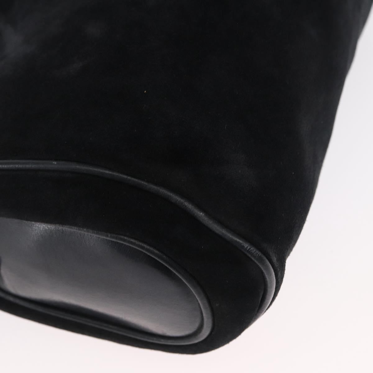Gucci Vintage Handbag Suede, BLACK, SUEDE, Handbag