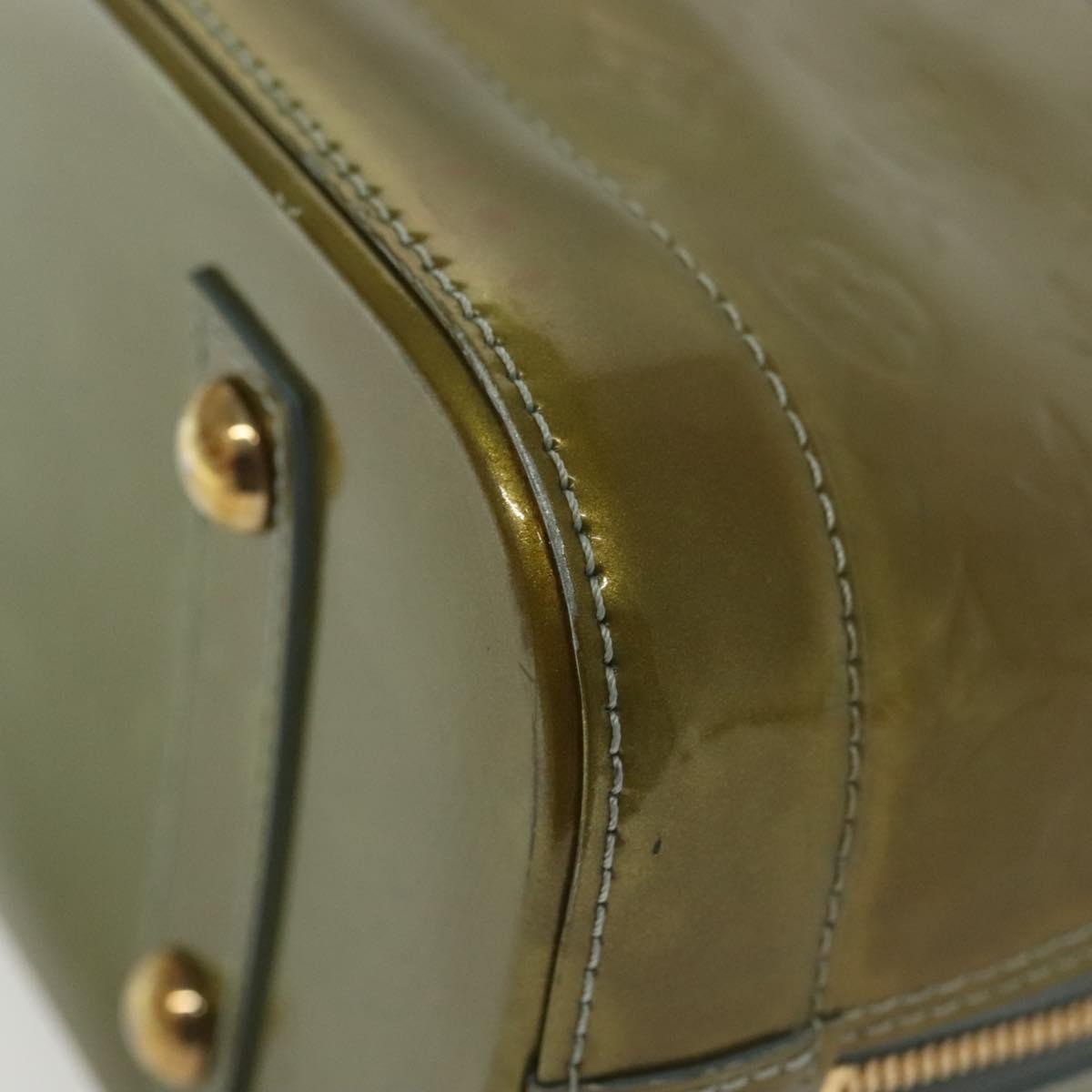 Louis Vuitton Alma Handbag Monogram Vernis, GREEN, PATENT_LEATHER, Handbag