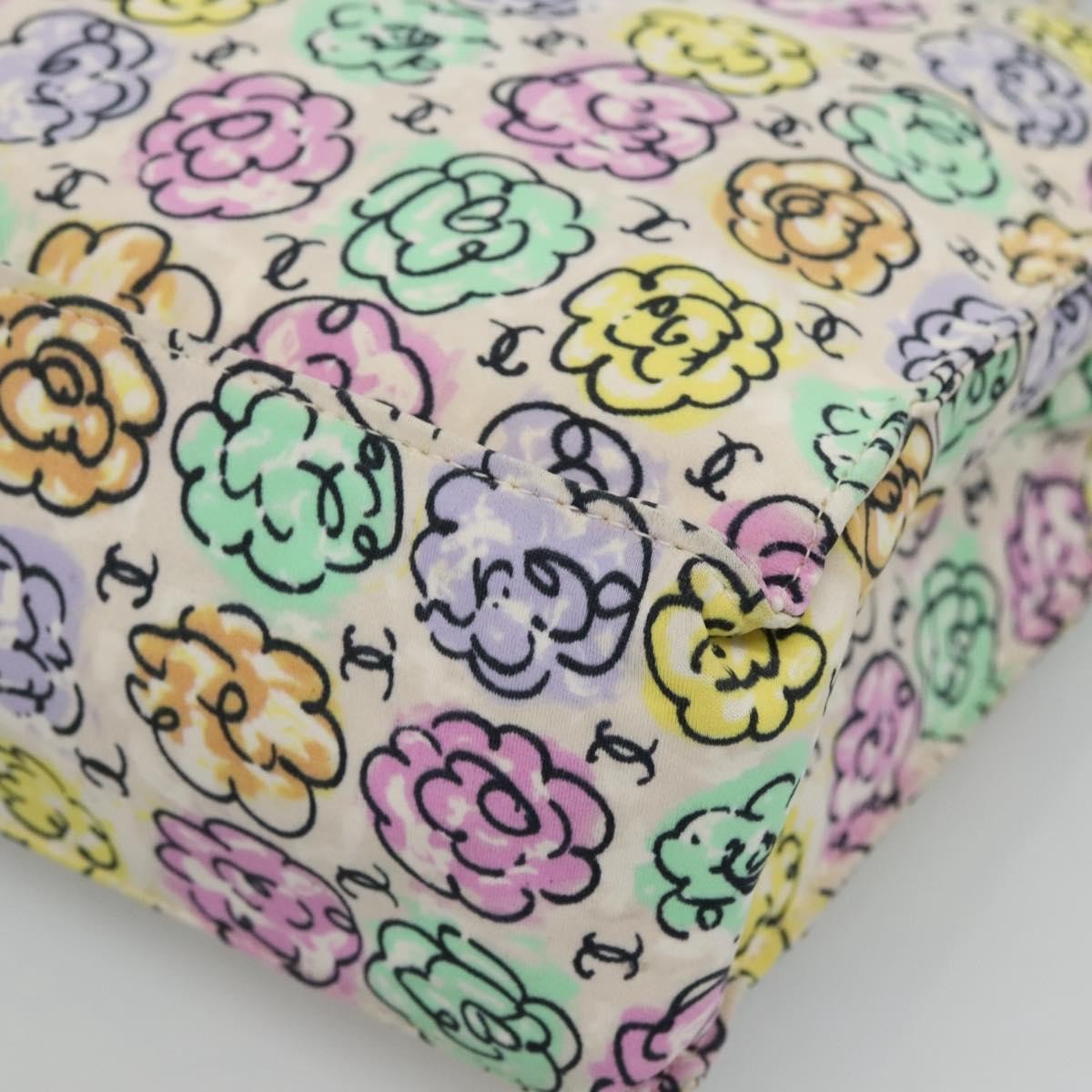 Chanel Vintage Camellia Tote Printed Nylon, MULTICOLOUR, NYLON, Tote bag