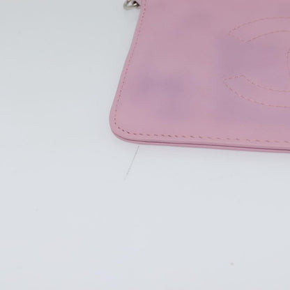 Chanel CC O Case Pouch Goatskin, PINK, LEATHER, Clutche & pouche
