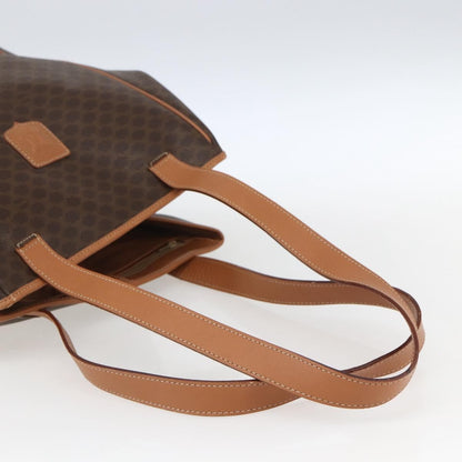 Celine Vintage Macadam Shoulder Bag Canvas and Leather, BROWN, CANVAS, Shoulder bag