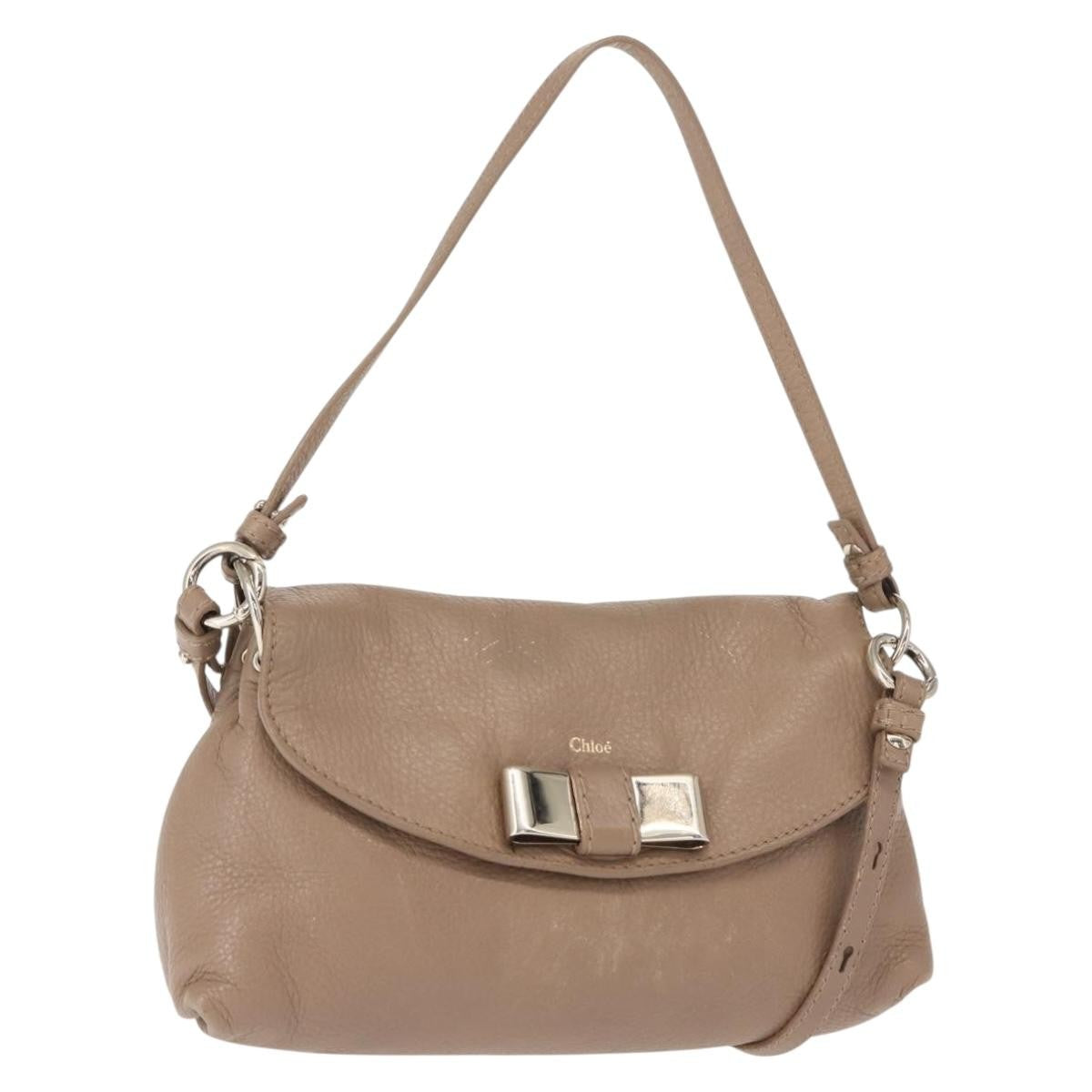 Chloe Lily Shoulder bag Leather, PURPLE, LEATHER, Shoulder bag