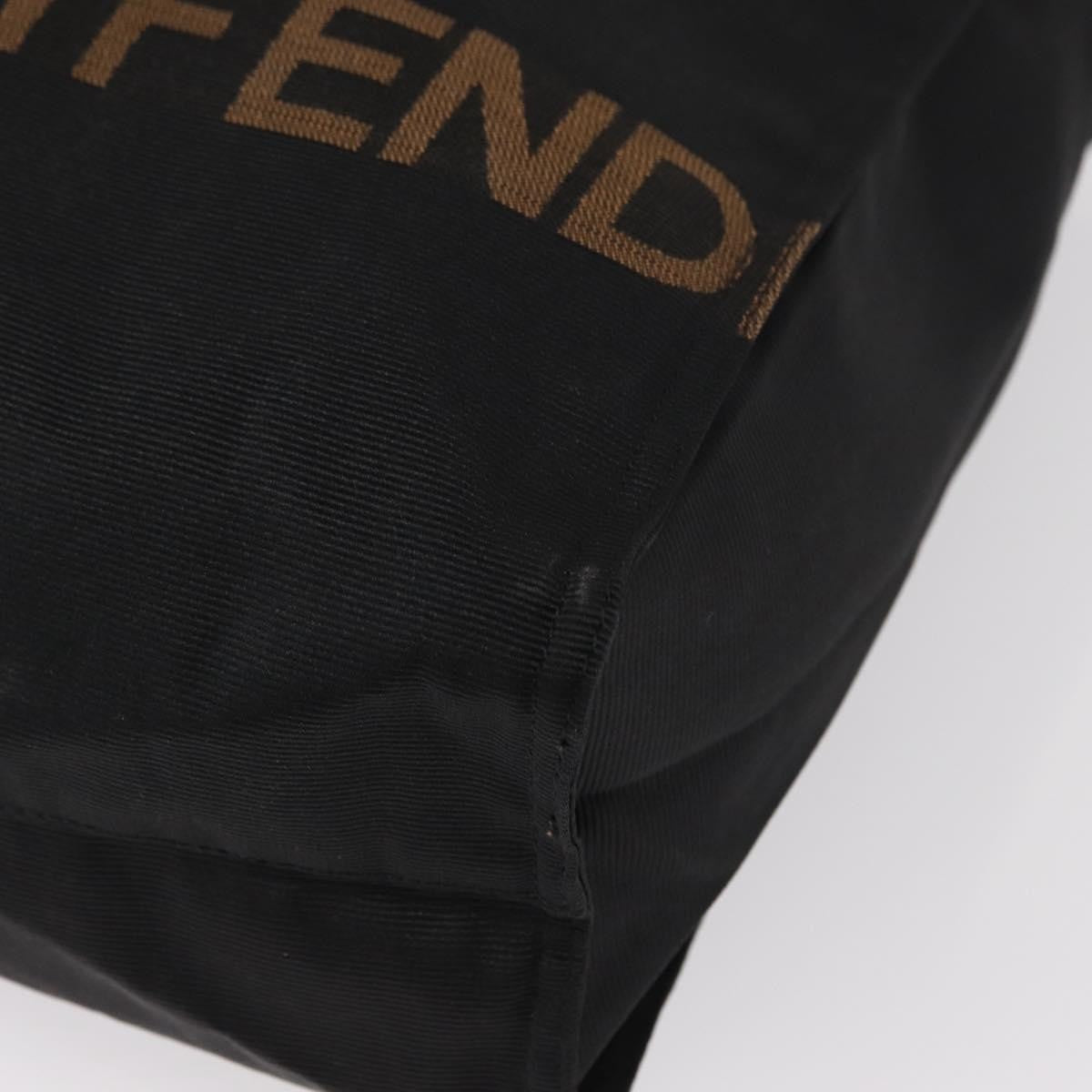 Fendi Vintage Convertible Logo Weekender Nylon, Black, Nylon, Tote Bag