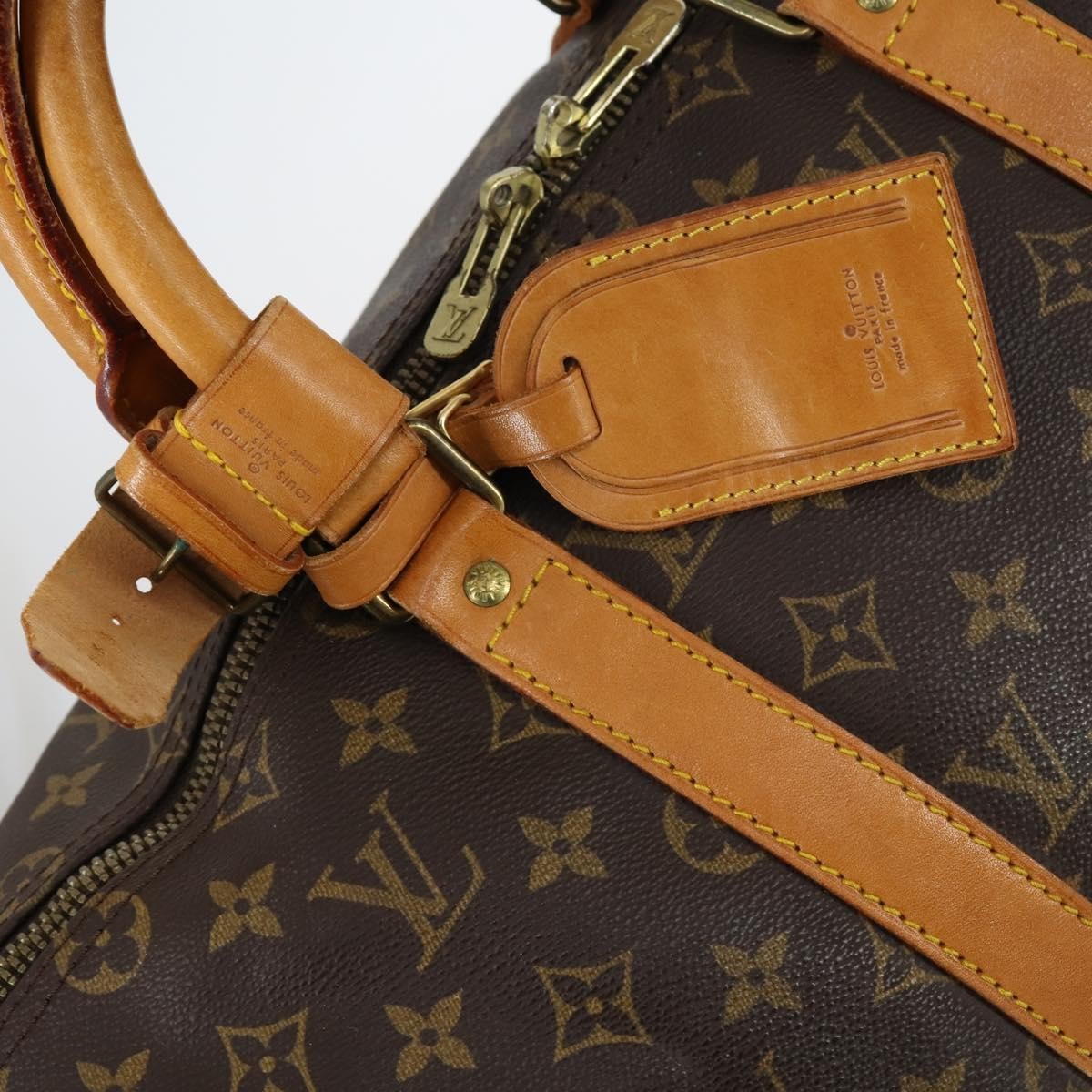 Louis Vuitton Keepall Bag Monogram Canvas, BROWN, CANVAS, Travel bag