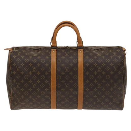 Louis Vuitton Keepall Bag Monogram Canvas, BROWN, CANVAS, Travel bag