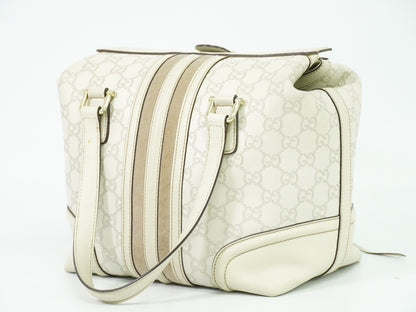 Gucci Treasure Tote Guccissima Leather, ECRU, LEATHER, Handbag