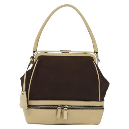 Prada Vintage Handbag Canvas, BEIGE, CANVAS, Handbag