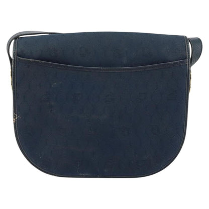Christian Dior Vintage Honeycomb Shoulder Bag Canvas, NAVY, CANVAS, Shoulder bag