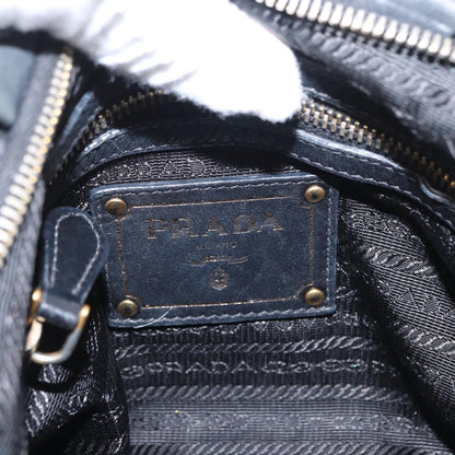 Prada Lux Chain Strap Hobo Soft Calf, BLACK, LEATHER, Shoulder bag
