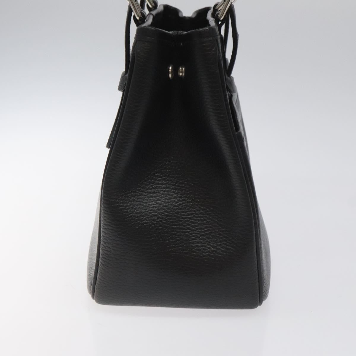 Burberry Vintage Handbag Leather, BLACK, LEATHER, Handbag
