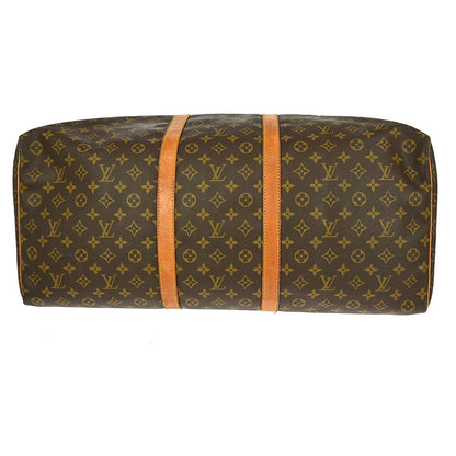 Louis Vuitton Keepall Bag Monogram Canvas, BROWN, CANVAS, Travel bag