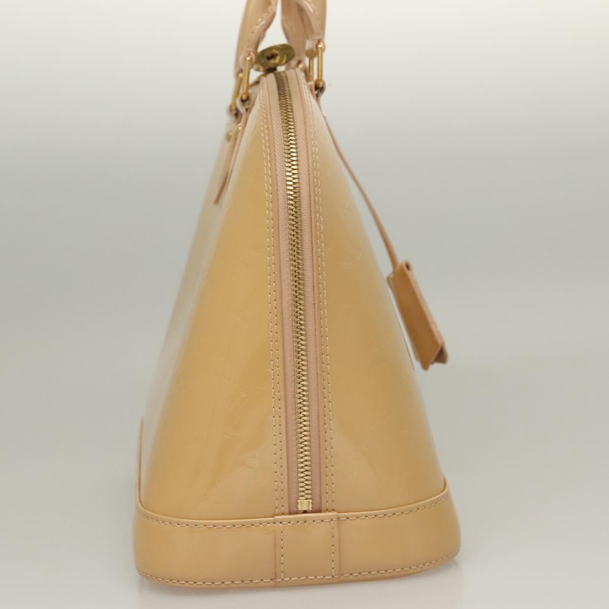 Louis Vuitton Alma Handbag Monogram Vernis, BEIGE, PATENT_LEATHER, Handbag