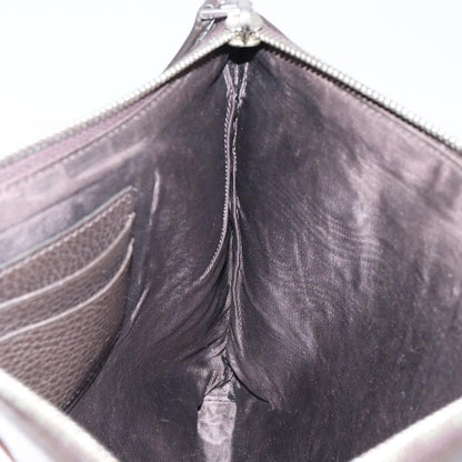 Gucci Vintage Zip Clutch Leather, BROWN, LEATHER, Clutche & pouche
