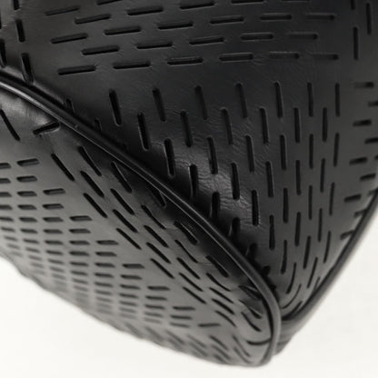 Bottega Veneta Paper Bucket Bag Perforated Leather, BLACK, LEATHER, Shoulder bag