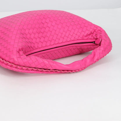 Bottega Veneta Veneta Hobo Intrecciato Nappa, PINK, LEATHER, Handbag