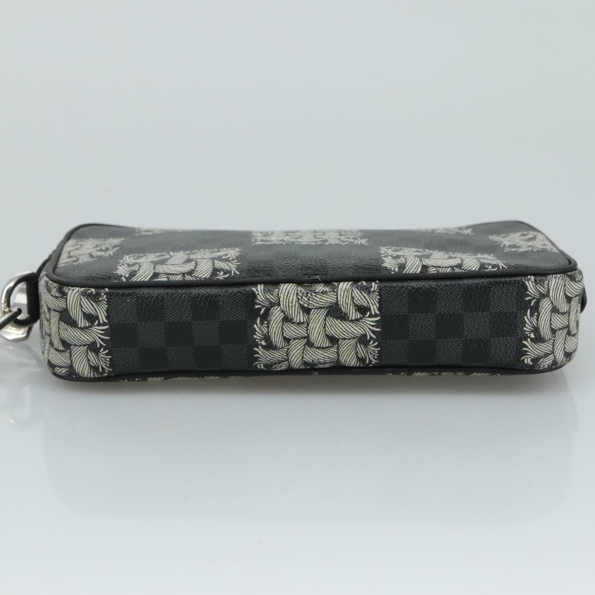 Louis Vuitton Pochette Volga Limited Edition Nemeth Damier Graphite, BLACK, CANVAS, Clutche & pouche