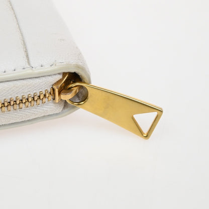 Bottega Veneta Cassette Zip Around Wallet Maxi Intrecciato Leather, WHITE, LEATHER, Wallets