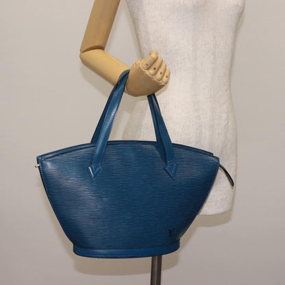 Louis Vuitton Saint Jacques Handbag Epi Leather, BLUE, LEATHER, Shoulder bag