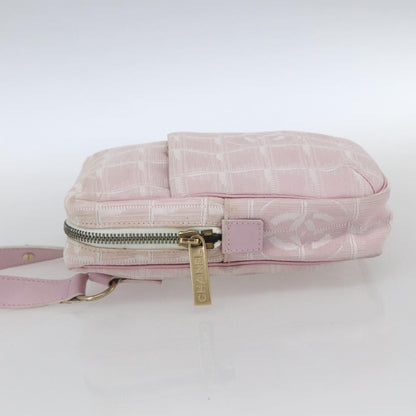 Chanel Travel Line Crossbody Bag Nylon, PINK, NYLON, Shoulder bag