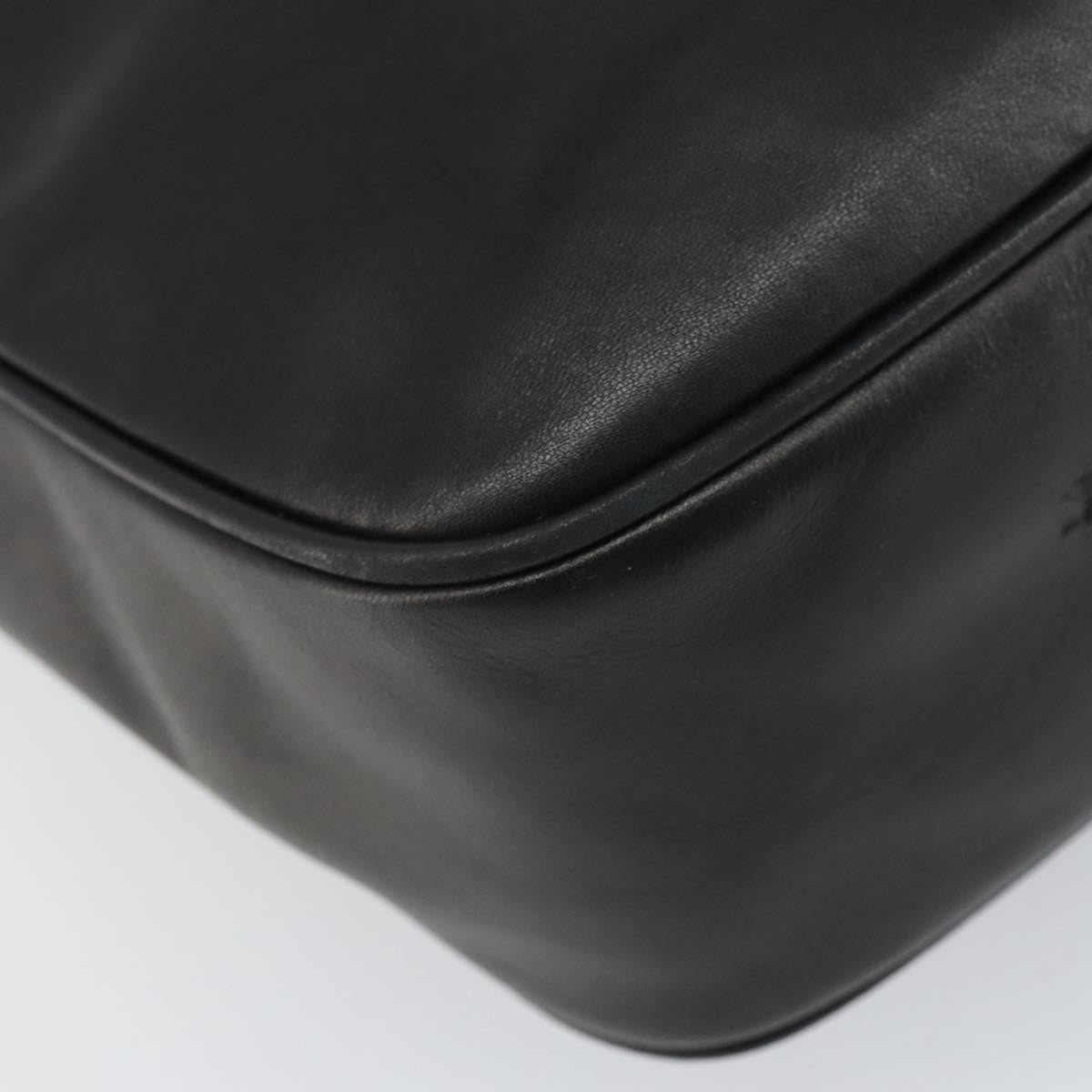 Celine Circle Logo Shoulder Bag Leather, BLACK, LEATHER, Shoulder bag