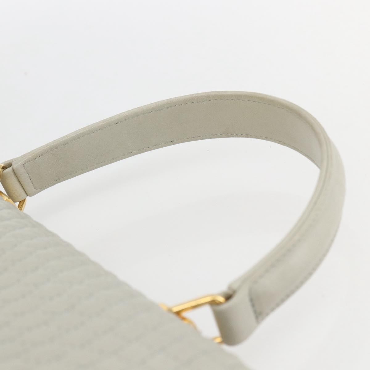 Bally Vintage Handbag Quilted Leather, WHITE, LEATHER, Handbag
