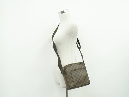 Louis Vuitton Olav Handbag Damier, BROWN, CANVAS, Shoulder bag