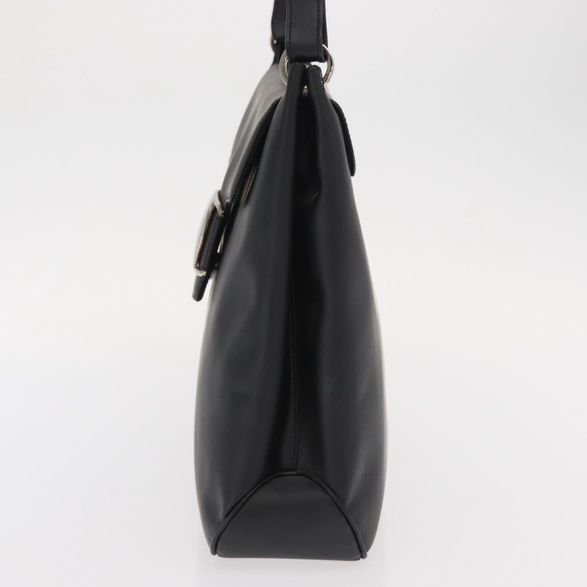 Salvatore Ferragamo Vala Shoulder Bag Leather, BLACK, LEATHER, Shoulder bag