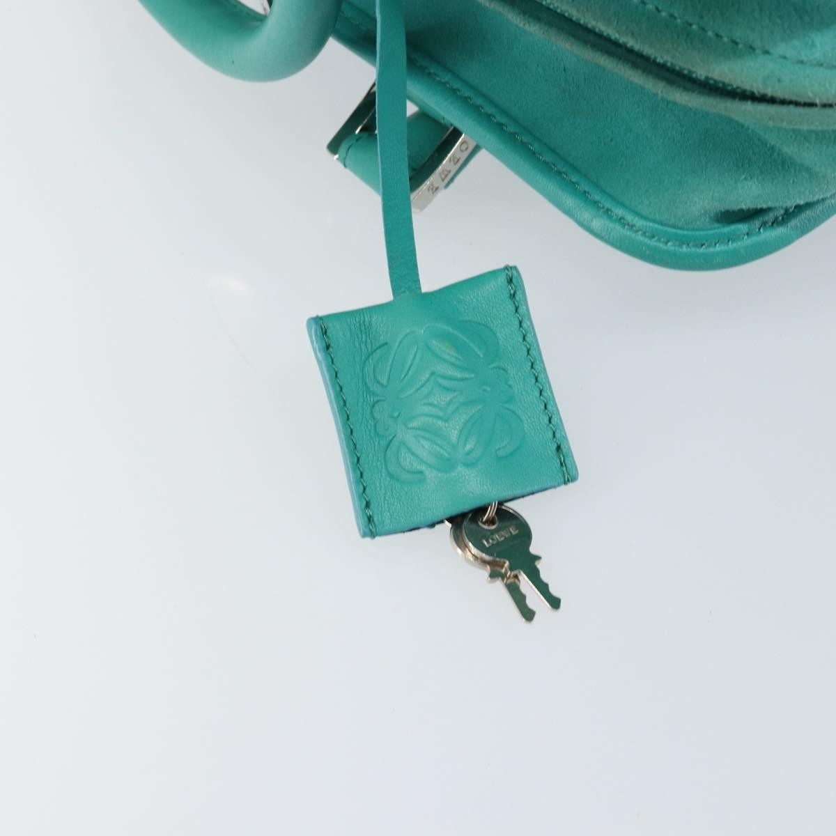 Loewe Amazona Bag Suede, TURQUOISE, SUEDE, Handbag