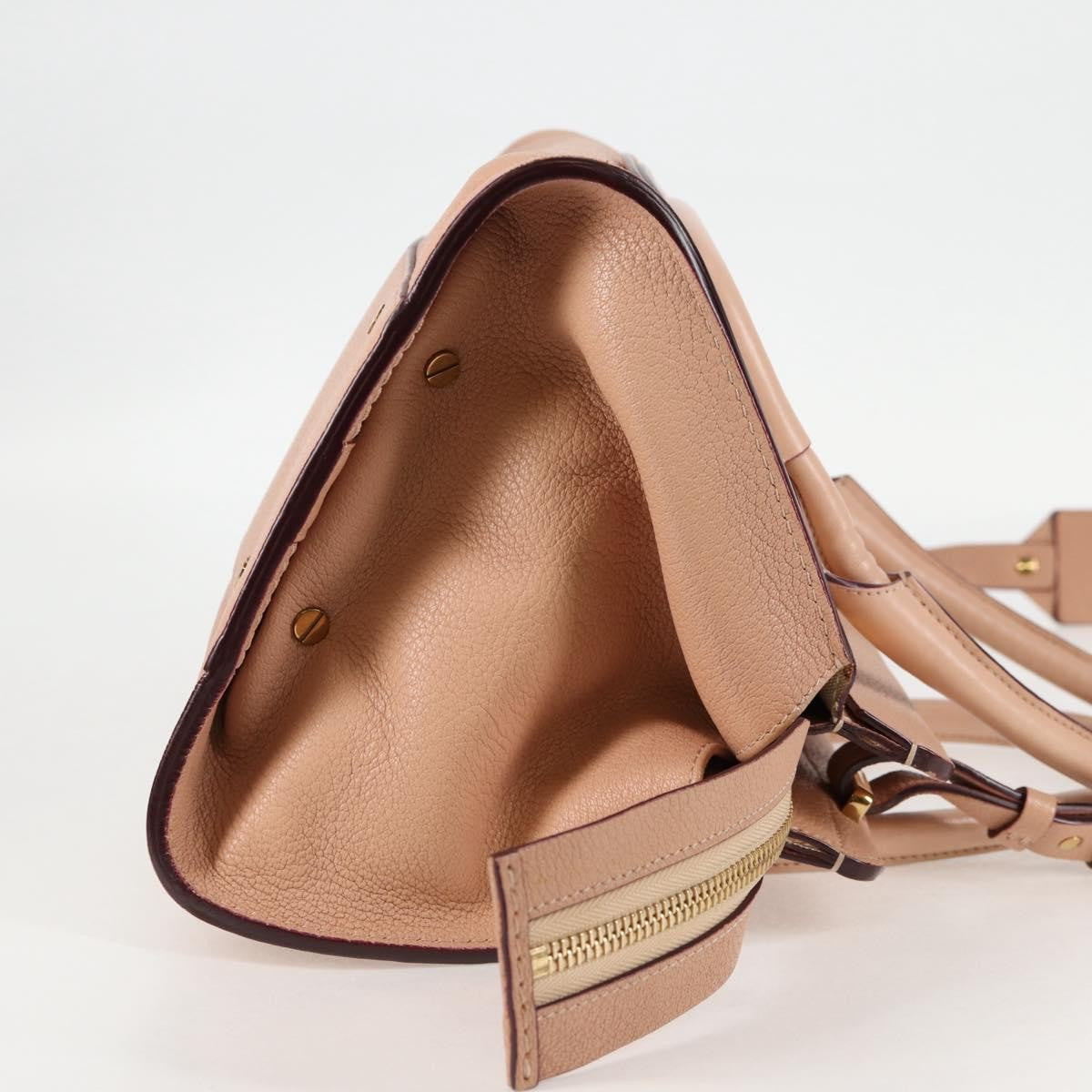 Chloe Everston Satchel Leather, BEIGE, LEATHER, Handbag