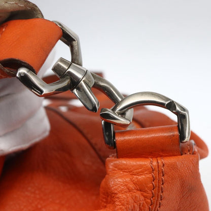 Givenchy Nightingale Satchel Leather, ORANGE, LEATHER, Handbag