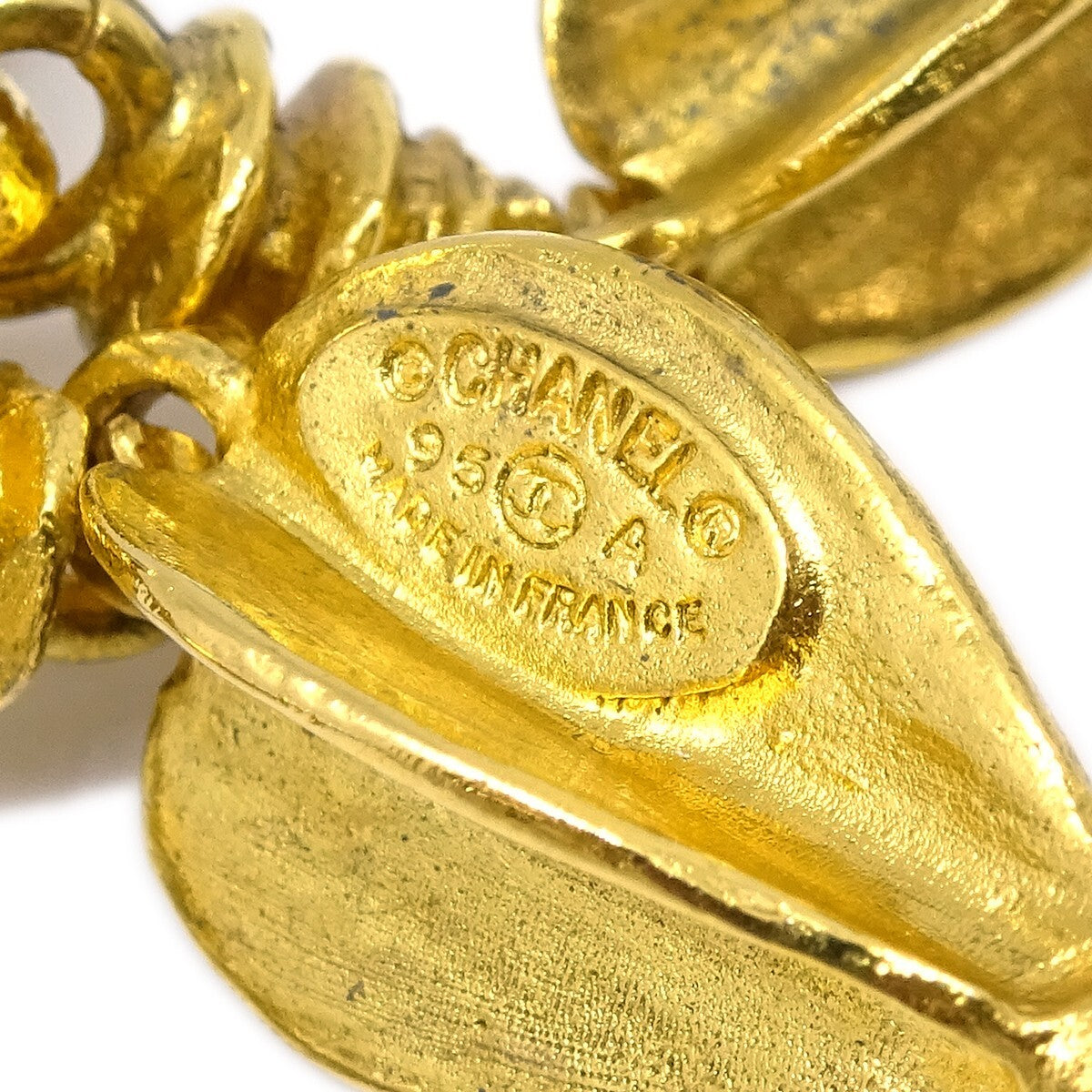 Chanel Vintage CC Round Drop Clip-On Earrings Metal, GOLD, GOLD_PLATED, Earrings