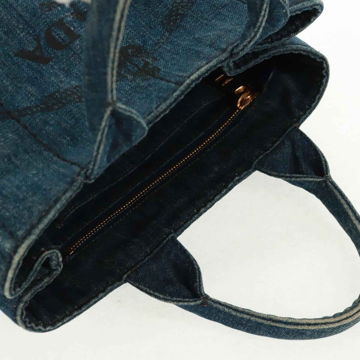 Prada Canapa Tote Denim, BLUE, DENIM_JEANS, Tote bag