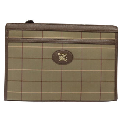 Burberry Nova check Pochette Canvas, BEIGE, CANVAS, Clutche & pouche