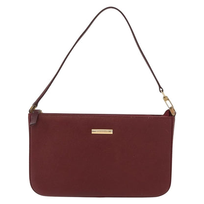Burberry Vintage Shoulder Bag Leather, BURGUNDY, LEATHER, Shoulder bag