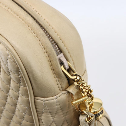 Bally Vintage Shoulder Bag Quilted leather, ECRU, LEATHER, Shoulder bag