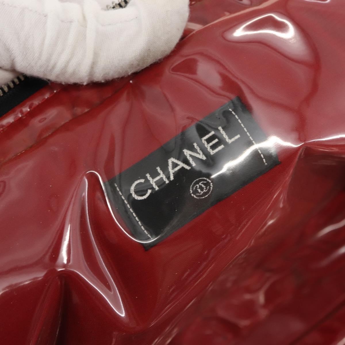 Chanel Travel Line Boston Bag Printed Nylon, BLACK, NYLON, Travel bag