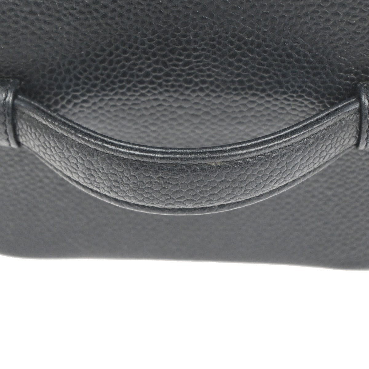Chanel Vintage Timeless Cosmetic Case Caviar, Black, Leather, Handbag