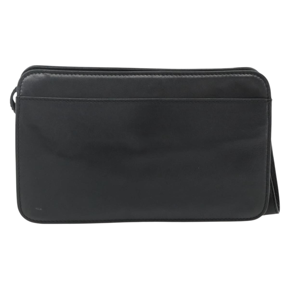 Celine Clutch Bag Leather, Black, Leather, Clutch