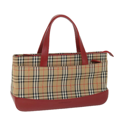 Burberry Nova Check Handbag Leather and Nylon, Beige, Nylon, Handbag